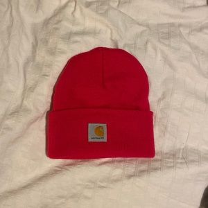 Pink carhartt beanie